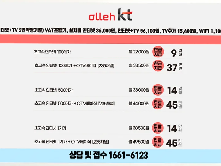 국우동 인터넷 설치 사례 3
