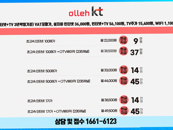 안심동 인터넷 설치 사례 1